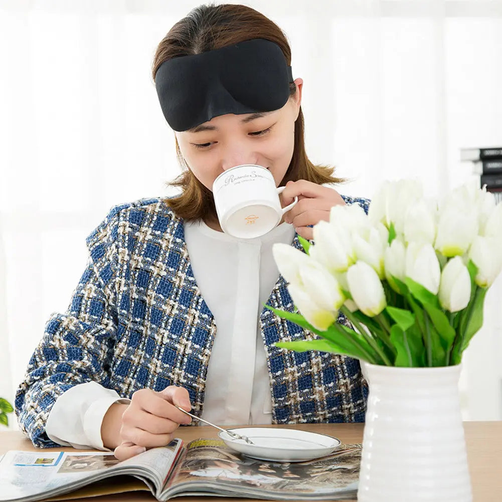 2 Pack Travel 3D Eye Mask Sleep Soft Padded Shade Cover Rest Relax Blindfold