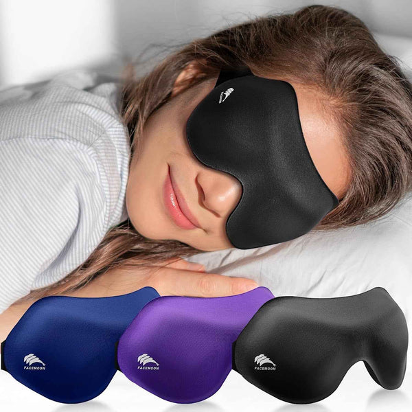 Sleep Eye Mask for Side Sleeper Men Women 3 Pack: 100% Blackout 3D Eye Masks for - Night time eyes